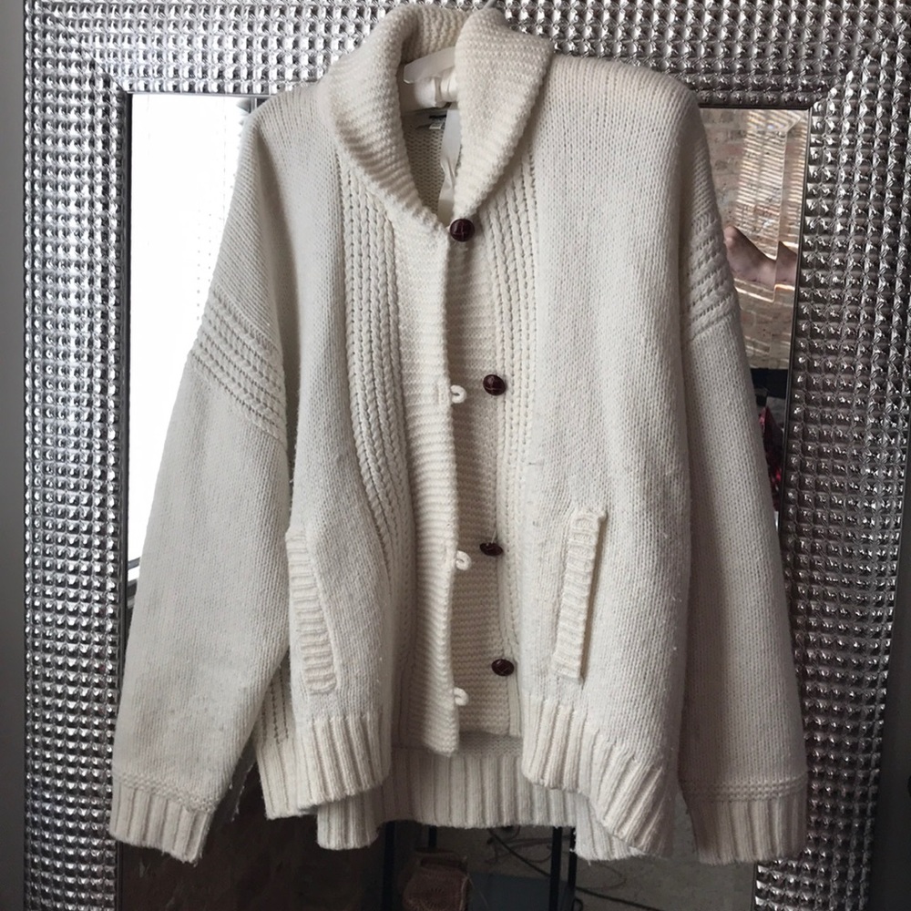 Madewell Cream Fisherman’s Sweater